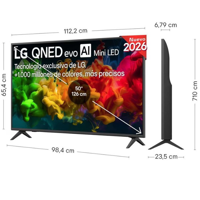 LG Televisor QNED evo AI 50QNED8EB3F 50" Mini LED Ultra HD 4K Smart TV webOS 26 2026